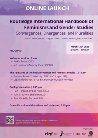 Lançamento Online | Routledge International Handbook of Feminisms and Gender Studies | 13 março 2025 | 2pm (GMT) 3pm (CET)