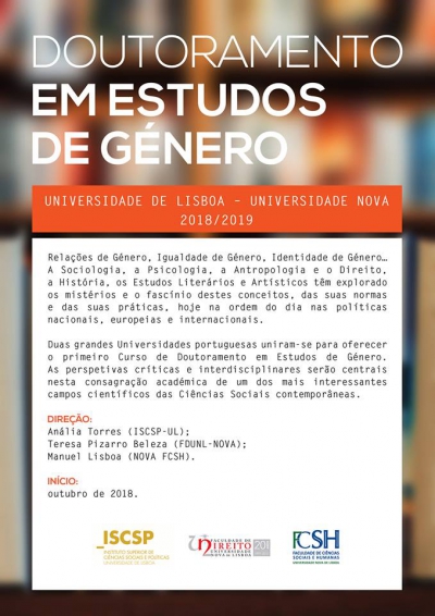 Doutoramento em Estudos de Género: Universidade de Lisboa - Universidade NOVA